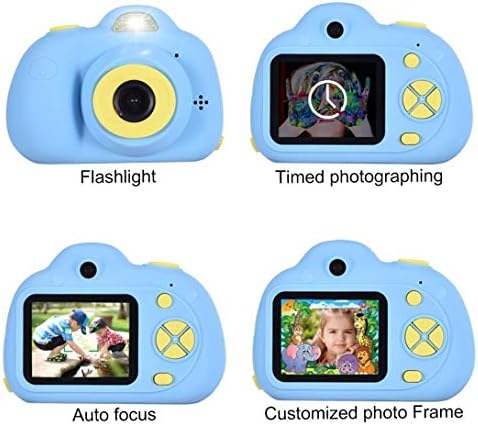 POROPL (доставка от САЩ) Детски лични видео плейъри и Аксесоари,Преносими 2-инчов мини Цифрова Видеокамера с 32 GB SD карта за момичета и Момчета (син)