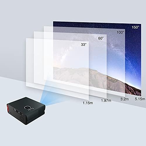 JLFFYJ Проектор, видео проектор 4K Система за Домашно Кино WiFi USB Bluetooth Full HD 6500 Лумена 1080P Led Проектор в прожектор за Телефон