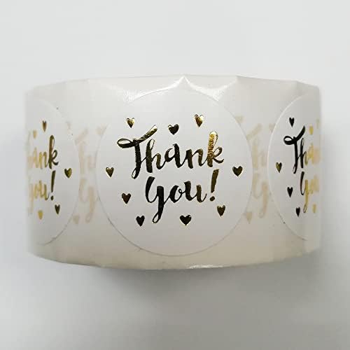 Everlasting Star 1 Inch Thank You Stickers Roll,500ps Sealing Stickers Thank You Label Tags за малкия бизнес подаръци,