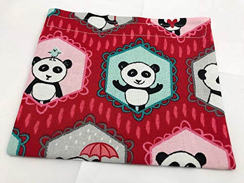 Множество чанта за закуски Eco-Friendly - Panda Love Main Red