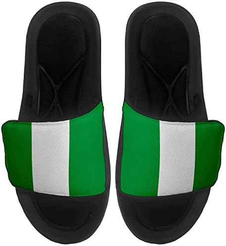 ExpressItBest Меките плъзгащи сандали/Пързалки за мъже, жени и младежи - Flag of Nigeria (Nigerian) - Флаг Нигерия