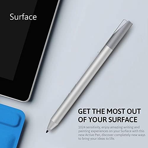 tesha Pen за Microsoft Surface Pro 8 13 Сензорен таблет е Съвместим с Microsoft Surface Pro 3/4/5/6/7, Surface Laptop 1/2/3/4, Surface Go 1/2/3, Surface Book 1/2/3 – Platinum