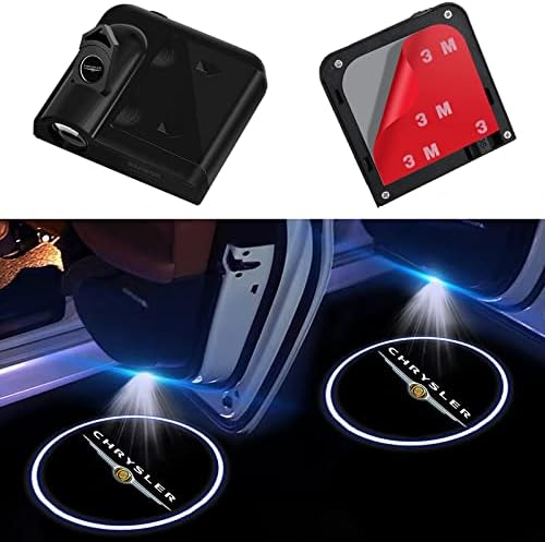 2pcs Battery Powered Wireless Led Car Door Светлини Logo Projector for chrysler, Universal Car Door Logo Projector Logo