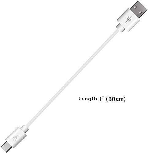 Geekria QuickFit Зарядно устройство Кабел е Съвместим с ATH-M50xBT ATH-SR30BT ATH-SR5BT ATH-SR6BT / USB-A към Micro-USB кабел за зареждане Кабел за Audio-Technica слушалки Слушалки (бял 2 бр 1FT)