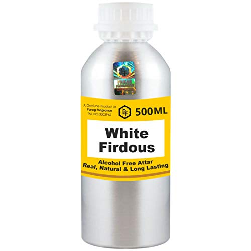 Parag Fragrances White Firdous Attar 500ml Wholesale Pack Attar (Alcohol Free, Long Lasting Attar For Men - Women & Religious