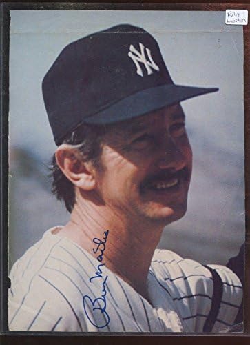 Billy Martin Ню Йорк Янкис Autographed Magazine Page Hologram - Списания MLB с Автограф