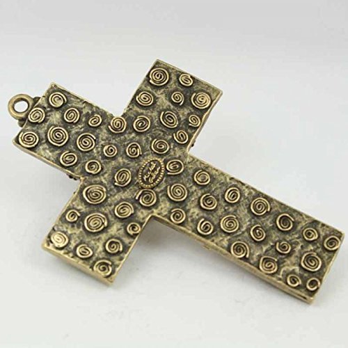 Михал Голан Златна Мозайка Стенен Кръст. Направен от 24-каратово злато, цитрина, перли и кристали. Луксозен и бляскав