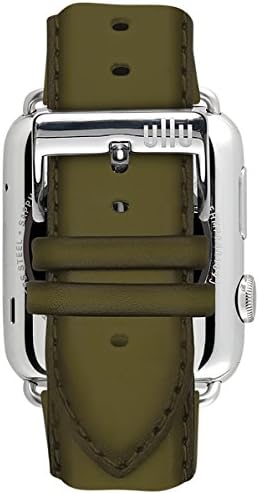 uordanova Apple Watch Band за серии 1, 2, 3 и 4 от кожата Премиум клас - Olive-UAWS42SSVT97