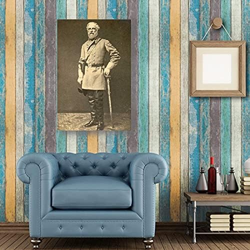 GuangYing American Confederate General Robert E. Lee Retro Celebrity Poster Artworks Платно Poster Room Aesthetic Wall Art Prints Modern Home Decor Gifts Framed-unframed 16×24inch(40 х 60cm)