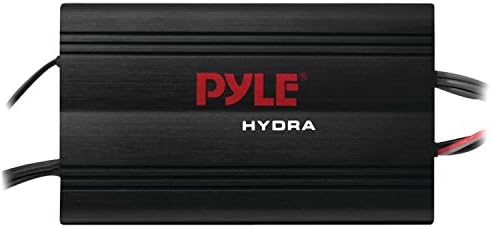 Pyle Hydra Marine Amplifier - Подобрена 4 - канален микроусилитель Elite Series 800 W - Водоустойчив, регулатор на ниво на печалба, стереовход RCA жак 3.5 мм, MP3 и регулатор на силата на звука