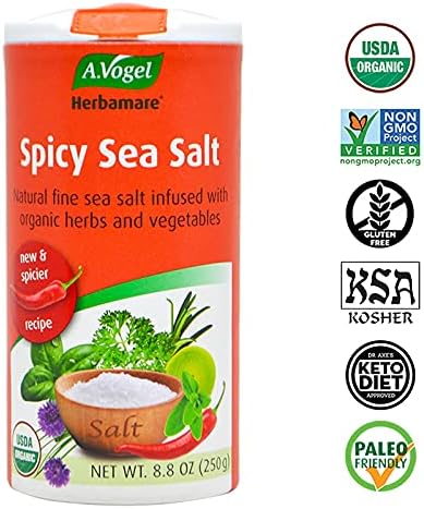A. Vogel Herbamare Spicy Sea Salt - Натурална мелкодисперсная морска сол, се влива в 15 билки и зеленчуци - Без изкуствени