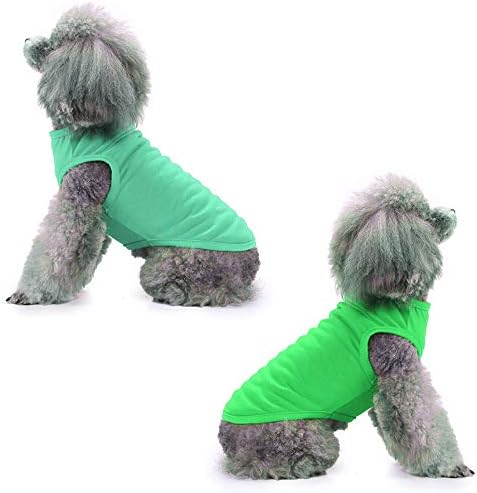 Chol&Vivi Ризи за Кучета, Обикновено Куче Тениска Жилетка Облекло Мека и Тънка, 4шт Празни Ризи Дрехи са Подходящи за Много Малки Средни Големи Много Големи Размери Куче