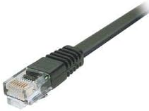 L-COM TRD855FLAT-2-Ethernet Кабел, Cat5e, 610 мм, 24, Съединители RJ-45 към штекеру RJ45, черен