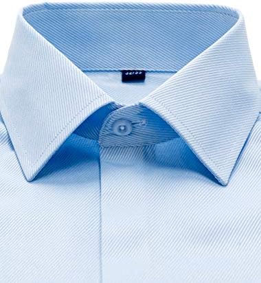Alimens & Нежно Мъжки ризи с френски ръкавели с дълъг ръкав Regular Fit (включително метални копчета и металната яка)