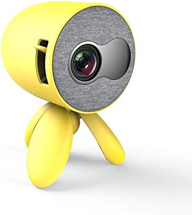 Детски проектор Мини-пола LED Преносим основен говорител Проектор (бял) (цвят : жълт)