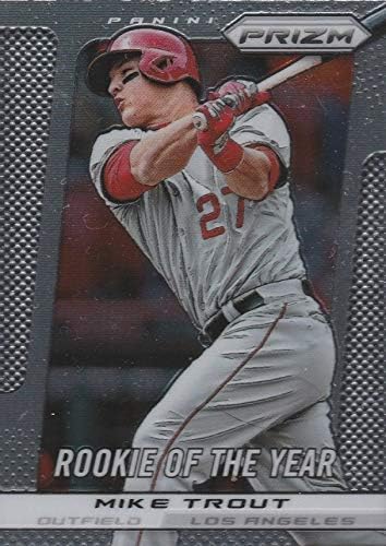 2013 Панини PRIZM - Майк Пъстърва - НОВАК на ГОДИНАТА - 3rd Year Trout Card - SP SHORT PRINT - Los Angeles Angels Baseball Card #301
