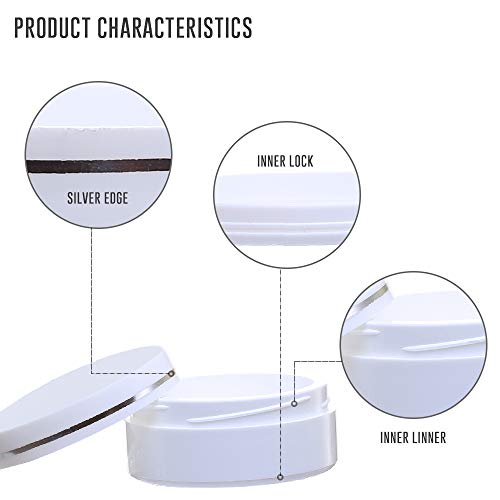 Козметични буркани Празни еднократна употреба - Сребърна подплата с релефни - Висококачествени козметични контейнери за