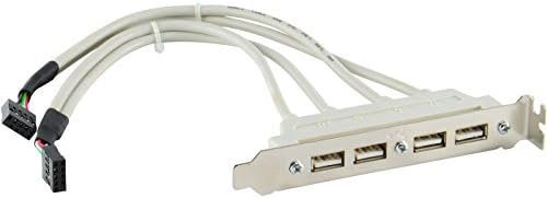 JacobsParts USB 2.0 4-портов Скоба гърба на Двойното 9-номера за контакт кабел заглавието на дънната платка