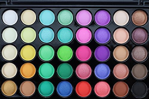 40 Цвята Козметични Матови Сенки За очи Крем Палитра Грим Shimmer Set 40 Color+ Brush Set by Chaofanjiancai