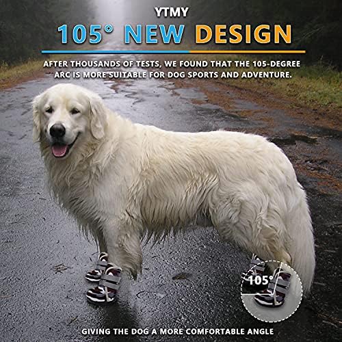 YTMY Dog Обувки Непромокаеми и Нескользящие Бягащи обувки за кучета със Светлоотразителни Ивици, за Малки, Средни и Големи Кучета,Лятна Гореща Земя/Зимен Протектор Ла?