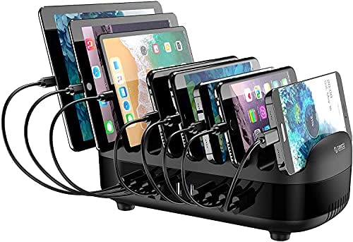 ORICO 120 W зарядно устройство за няколко устройства 10 Пристанища Smart USB Зареждане Dock-органайзер с Охлаждащ вентилатор, Съвместима за iPhone, iPad, Samsung, Android телефони и таблет?