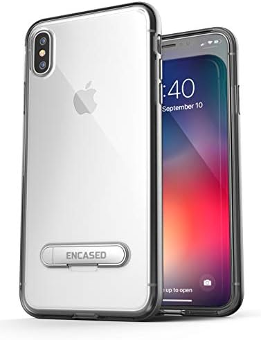 Прозрачен калъф с клипс за колан за iPhone Xs MAX Clear Case with Holster Клип, Ultra Slim Fit Прозрачен Калъф с метална