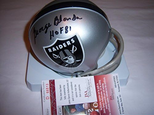 George Blanda Raiders,ойлърс игра Jsa/coa Signed Mini Helmet - Мини-каски NFL с автограф