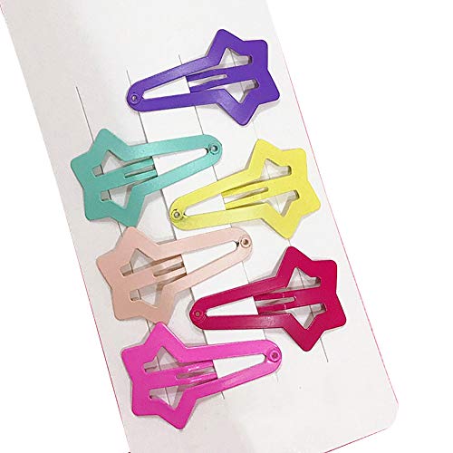 super1798 6Pcs Baby Girl Candy Color Hairpins Hair Клип Water Drop Сърце Star Rectangle Barrette Headwear 11