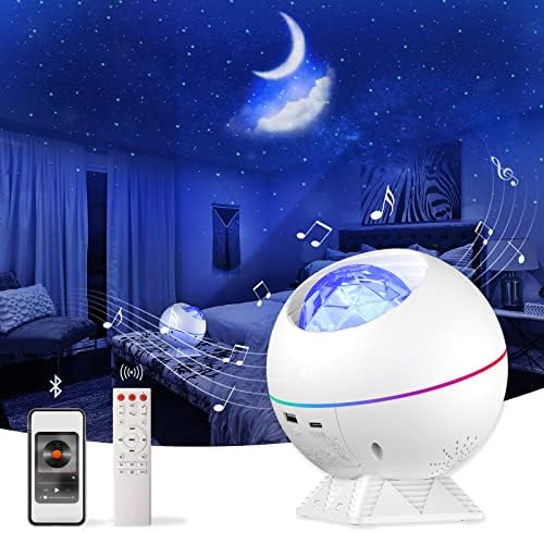 Star Projector Night Light Projector - Galaxy Projector с Музикален Високоговорител, Bluetooth и Дистанционно Управление