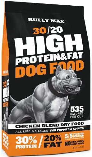Гепи Max High Performance Super Premium Храна за кучета. за всички възрасти (за кученца и млади кучета). 535 калории на чаша. за мускулна размер, ръст и тегло.