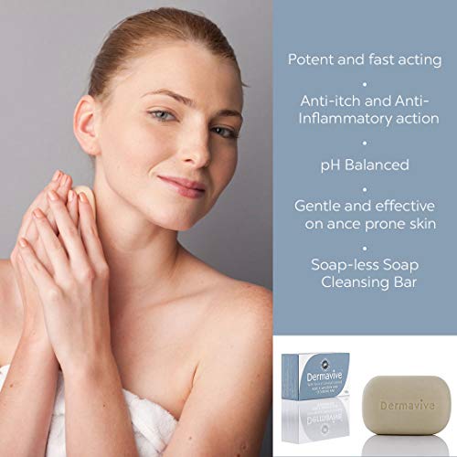 Dermavive Acne & Sensitive Skin Cleansing Bar - Почистване на сапун за склонна към акне кожа и петна с естествена колоидно