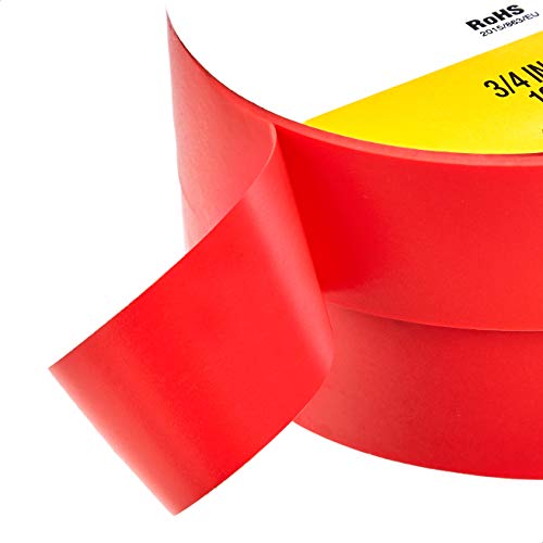 Commercial Vinyl електрически лента, 3/4 x 60 фута x 0,007 инча (19 мм x 18,3 м x 0,18 мм), червени, 6 опаковки