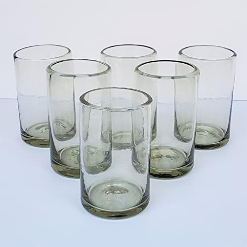 Мексикански формовъчни стъклени чаши за пиене Прозрачни (пакет от 6)