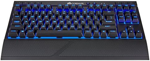Безжична ръчна детска клавиатура Corsair K63 с подсветка Blue LED, Cherry MX Red - Quiet & Linear
