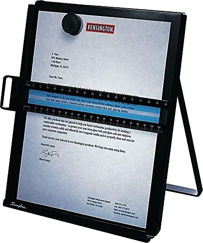 Kensington 62046 Letter-Size Freestanding Desktop Copyholder, неръждаема стомана, черен (KMW62046)