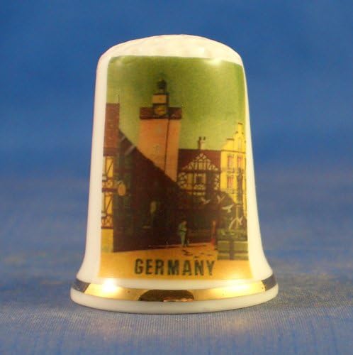 Порцелан Порцелан Коллекционный Напръстник - Серия Плакати за пътуване Германия-Безплатен Подарък кутия