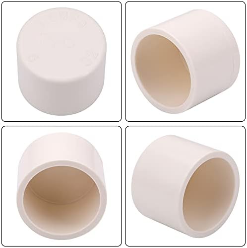 20 Pack 32mm PVC Pipe End Cap Plug Adapter Pipe Fittings, PVC Pipe Cap Fitting 32mm PVC Pipe Plug Socket Fittings Schedule 40 Furniture Grade Pipe End Cap Fitting for Парникови Плевня