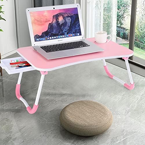 Qianglin Lap Desk with Storage Drawer, Phone and Cup Holder, Laptop Bed Tray Table, 23.6 Сгъваема Маса за лаптоп за възрастни