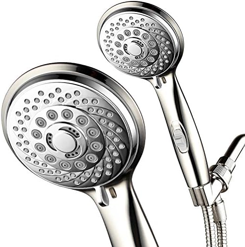 HotelSpa 7-Setting Ultra-Luxury Handheld Shower-Head with Patented On/Off Pause Switch (Матиран никел/Хром)