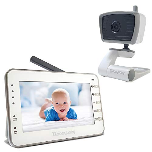 MoonyBaby No WiFi Baby Monitor with 12 Hours Long Battery Life, 1000ft Long Range, 4.3 Display, Автоматичен Night Vision,