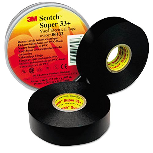 3M 500-06132 Scotch Super 33+ Vinyl Електрически лента, ширина на 3/4 инча, дължина-66 см