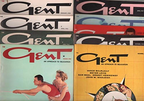 Gent-Vintage Men ' s Magazine-High Grade Lot of 9 1950-те години-чийзкейк-Фокнър-VF