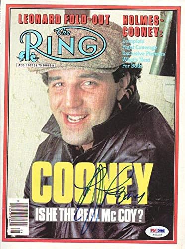 Джери Куни с автограф на корицата на списание Ring PSA/DNA #S42139 - Боксови списания С автограф