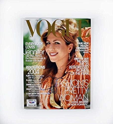 Дженифър Анистън Подписа списание Vogue Certified Authentic PSA/DNA COA
