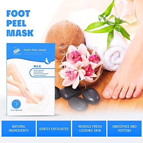 Pink&iSwan Milk Foot Mask Peel - Средство за премахване на мазоли на краката - Педикюрный комплект - Маска за премахване