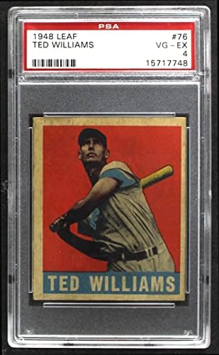 1948 Лист 76 Тед Уилямс Бостън Ред Сокс (Бейзболна картичка) PSA PSA 4.00 Red Sox