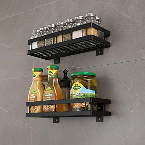 RedCall Spice Rack Organizer for Cabinet or Wall Mount,2 Pack Large Hanging Spice Срок Storage for Kitchen,Space Saving