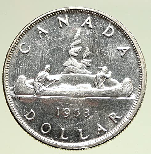 1953 CA 1953 CANADA w/UK QUEEN ELIZABETH II Voyagers VIN $1 Good Uncertified