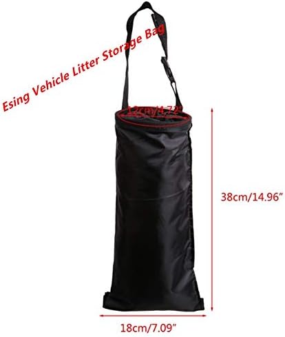 Esing Car Trash Storage Bag Hanging Garbage Can Washable Eco-Friendly Leakproof Seat Back Lore Container Auto Vehicle