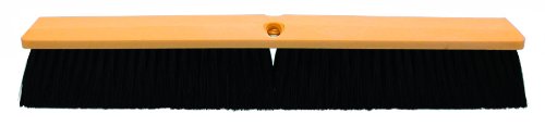 Magnolia Brush 724-X-PB 7 Line Floor Brush, Пластмаса/Четина от конски косъм, довършителни 3, дължина-24, черен (корпус 12)
